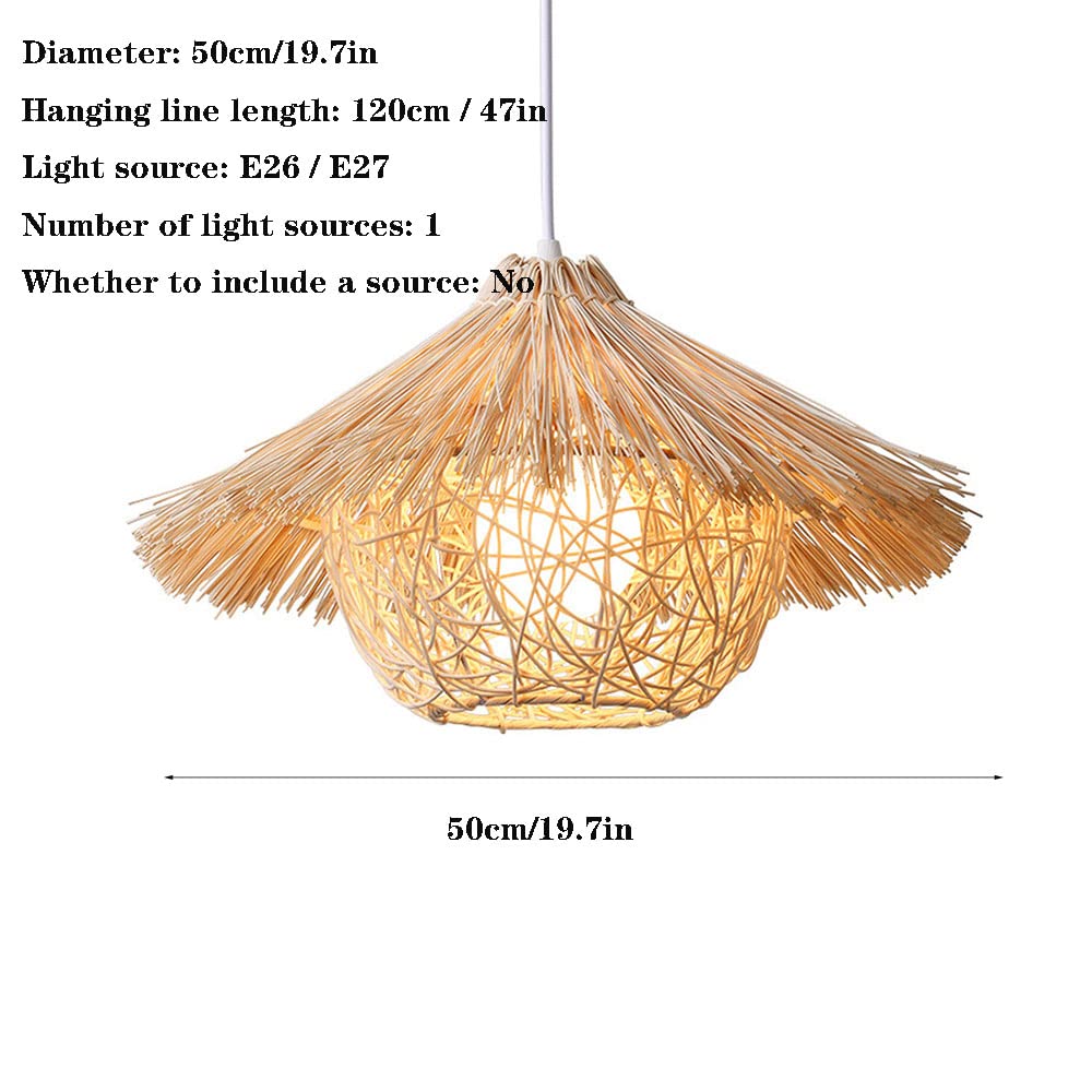 LQZCXMF Bamboe Rotan Decoratieve Hanglamp Boho-stijl 1-lichts Rotan Kroonluchter Geweven Hanglamp Natuurlijke Strand Lampenkap Kroonluchter Designer Restaurant Theehuis LQZCXMF Bamboe Rotan Decoratieve Hanglamp Boho-stijl 1-lichts Rotan Kroonluchter Geweven Hanglamp Natuurlijke Strand Lampenkap Kroonluchter Designer Restaurant Theehuis