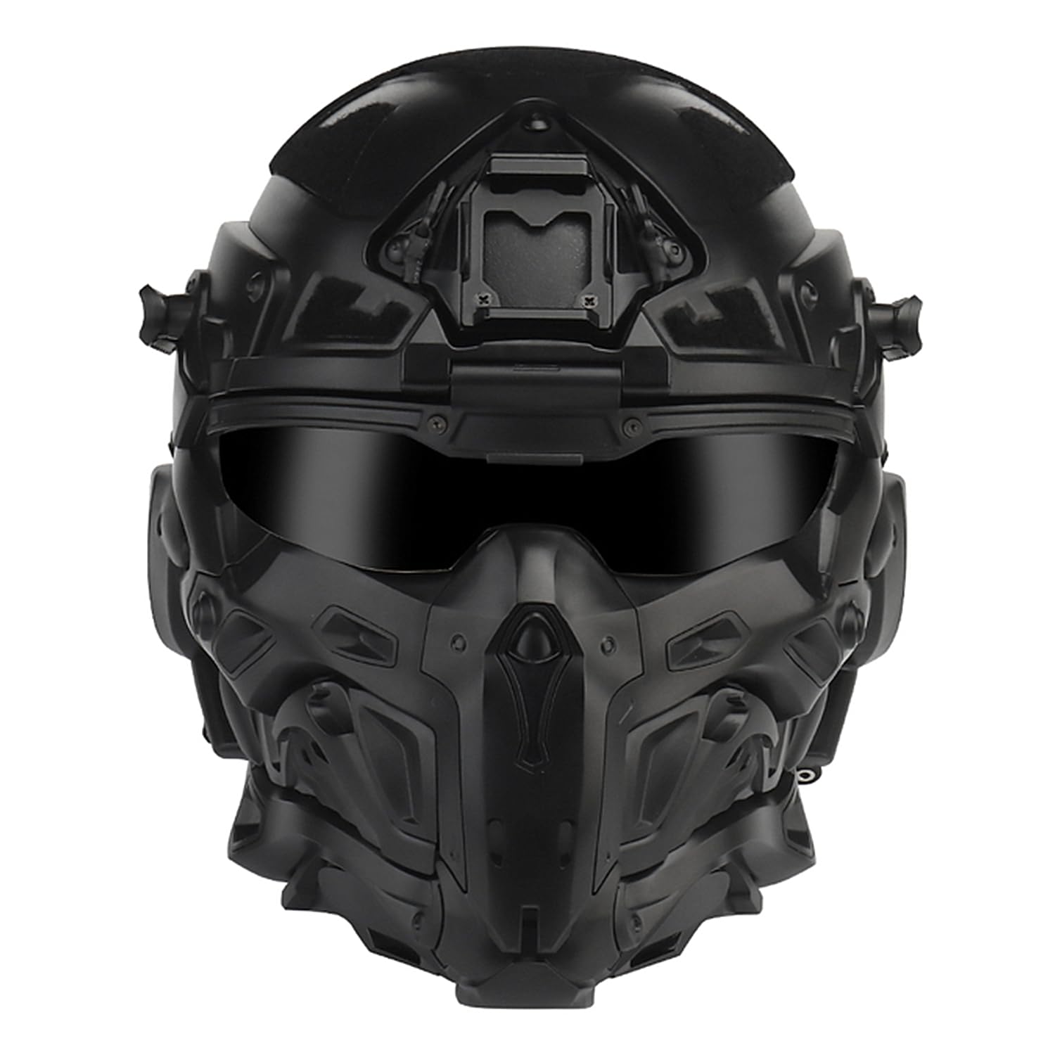 Tactical Helmet All Round Integrated NVG Paintball Mask W/ Mesh Lens