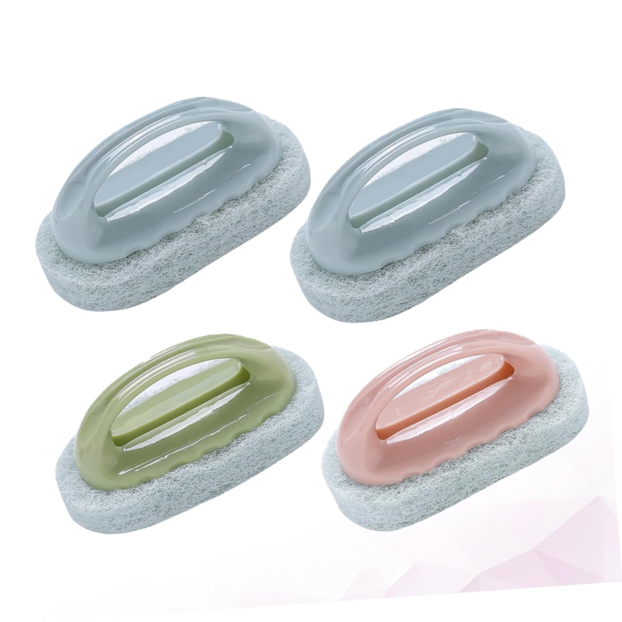 NAMOARLY Non-Smelly Sponge Brush 4 Pack Kitchen Cleaning Brush Bathroom Scrubber Bathtub Sponge Material Random Style