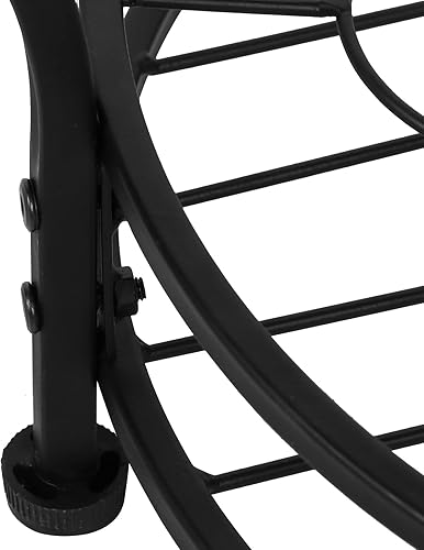 Miniatura 9 de TOPINCN Estante de vino independiente, estante de almacenamiento de vino de metal con soporte para vasos y mesa, organizador de exhibición de vino,