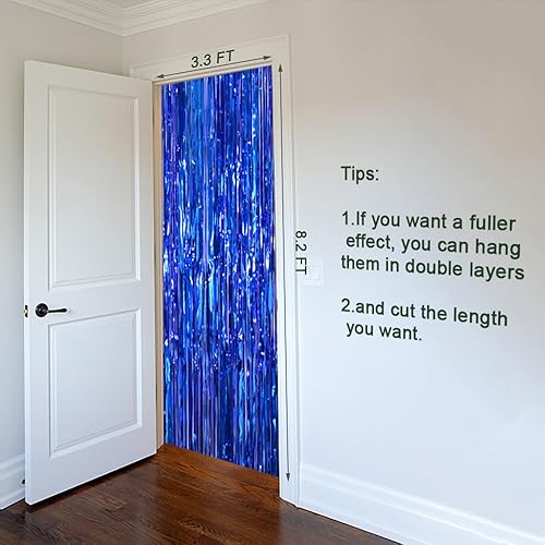 Miniatura 2 de 2 cortinas de flecos de papel de oropel de 3 x 8.3 pies para decoración de fiesta rosa, cumpleaños, boda, despedida de soltera, baby shower,