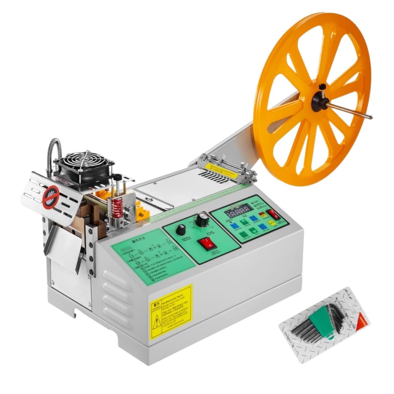 Máquina pelacables Máquina automática de corte de cinta de tela for computadora, cuchillo frío y caliente, pegatina mágica, tubo con cremallera, herramienta de corte elástico termorretráctil