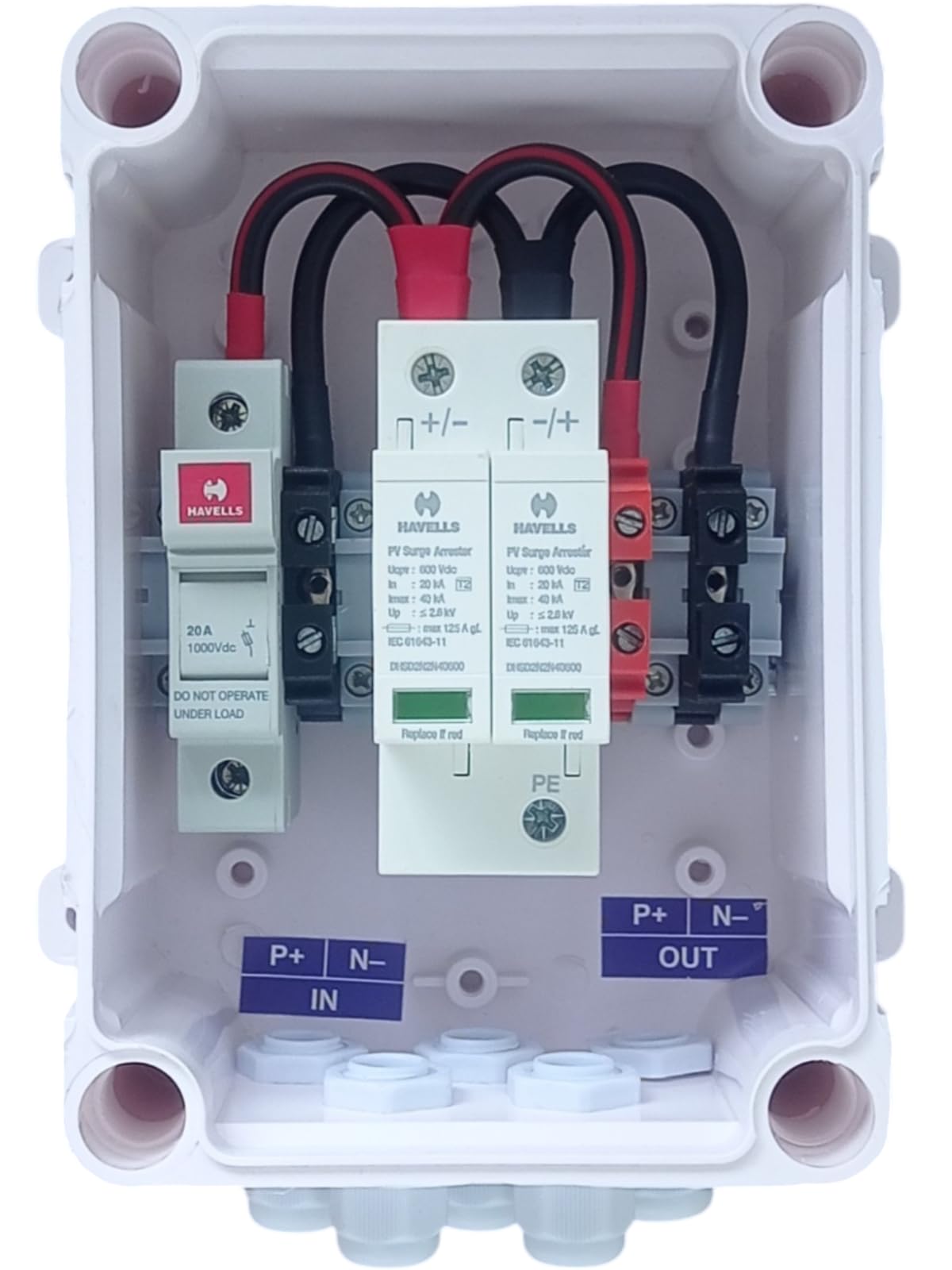Kenbrook Solar DCDB 1 in 1 Out Inbuilt DC Fuse 20A, SPD 600V with Ready to Mount Design (1 Series/String x up to 12 Panels Max.) (1-1 600V MT HH)-image-44