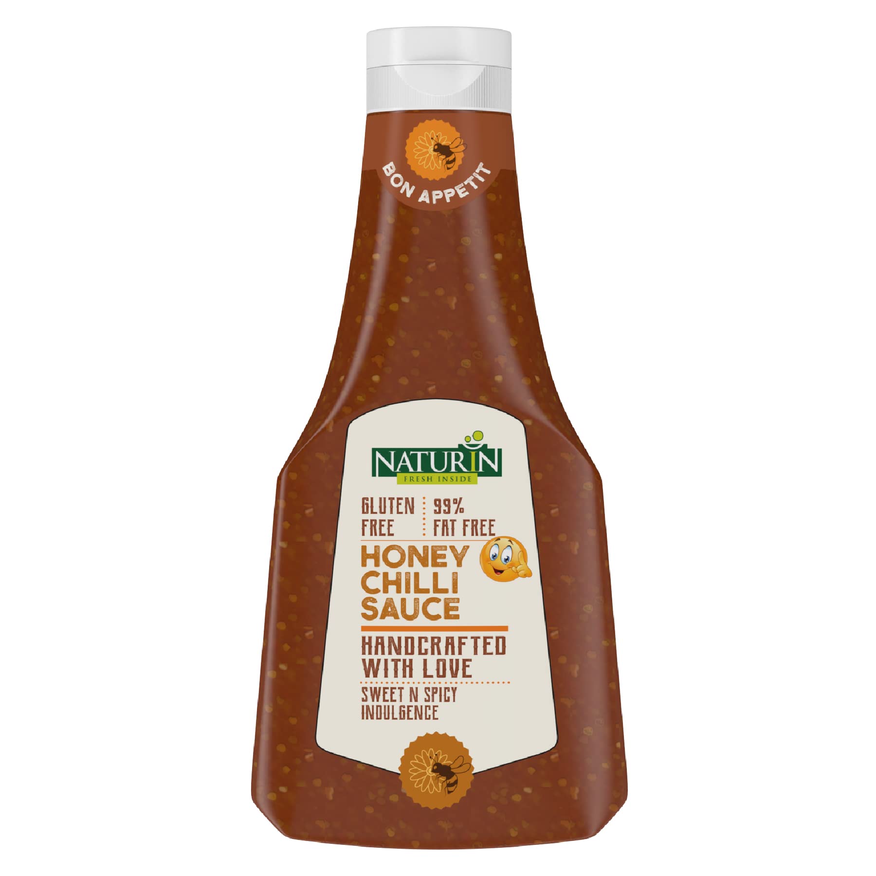 Naturin Honey Chilli Sauce | Sweet & Spicy Fusion | 100% Vegetarian & Gluten-Free | Ideal for Dips, Spreads & Stir-Fries | 400g