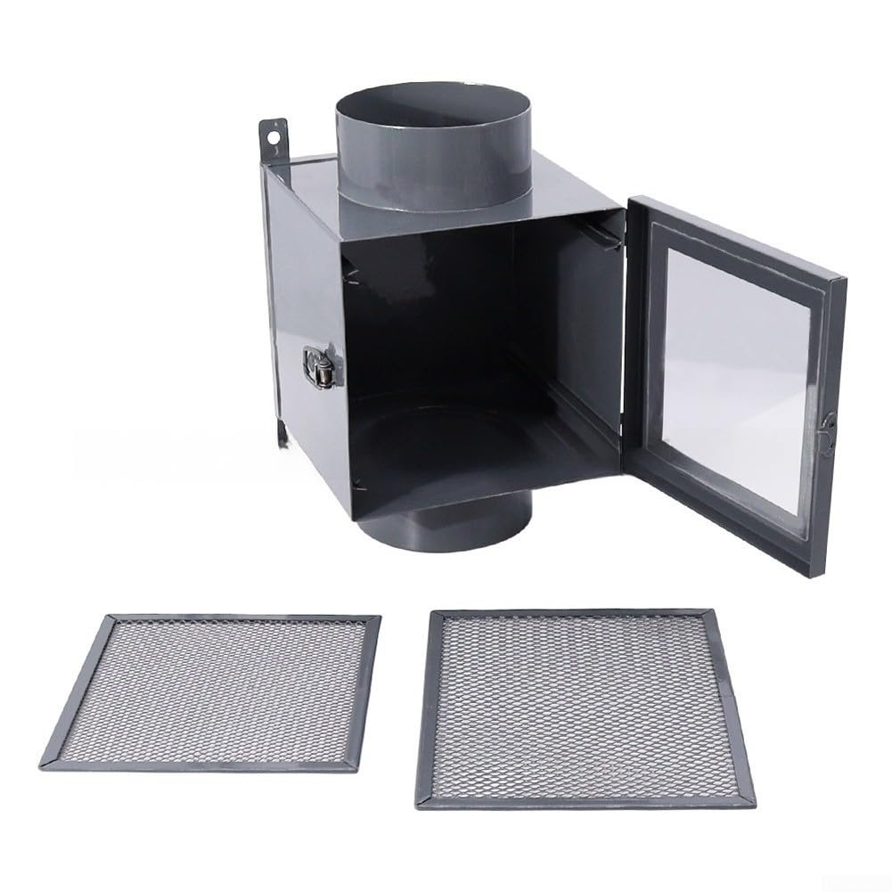 Kit de ventilación para colector de pelusa de conducto de secadora, filtro de hierro, kit de condensador interno para lavadora y secadora (negro)