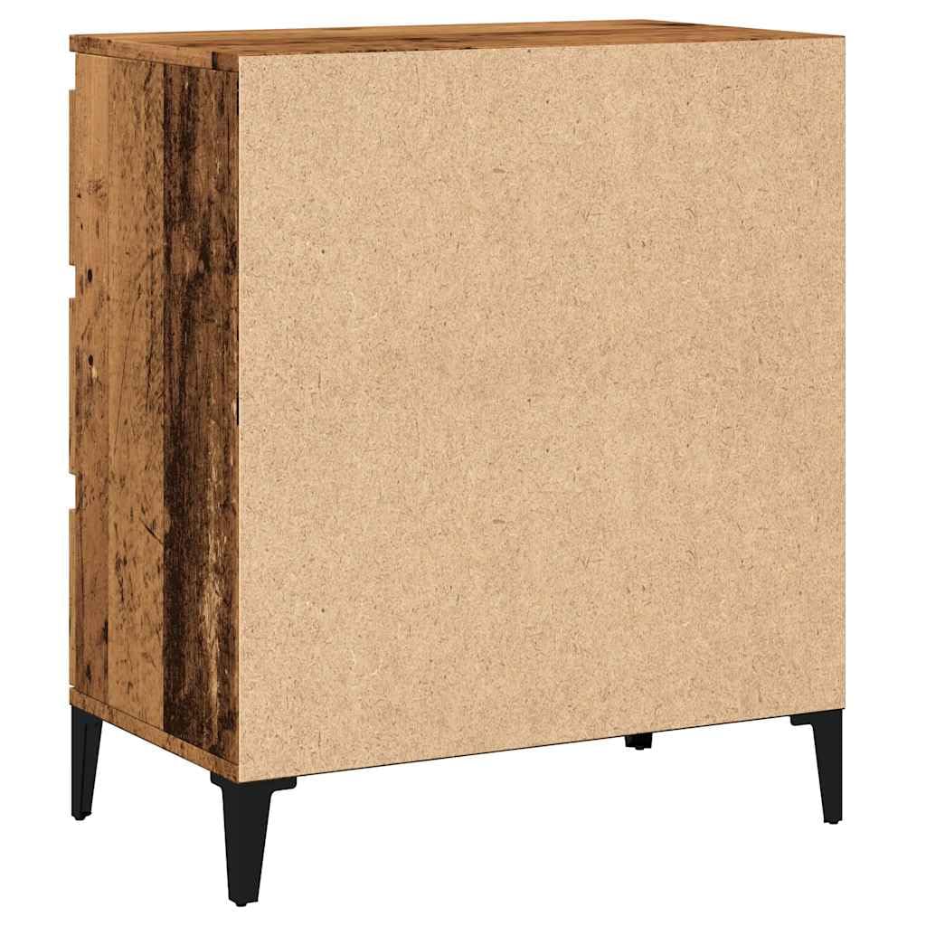 Credenza effetto legno antico, 60 x 35 x 70 cm, in legno resistente, per Living Room, entryway, con 3 cassetti, buffet Cabinet per cocina