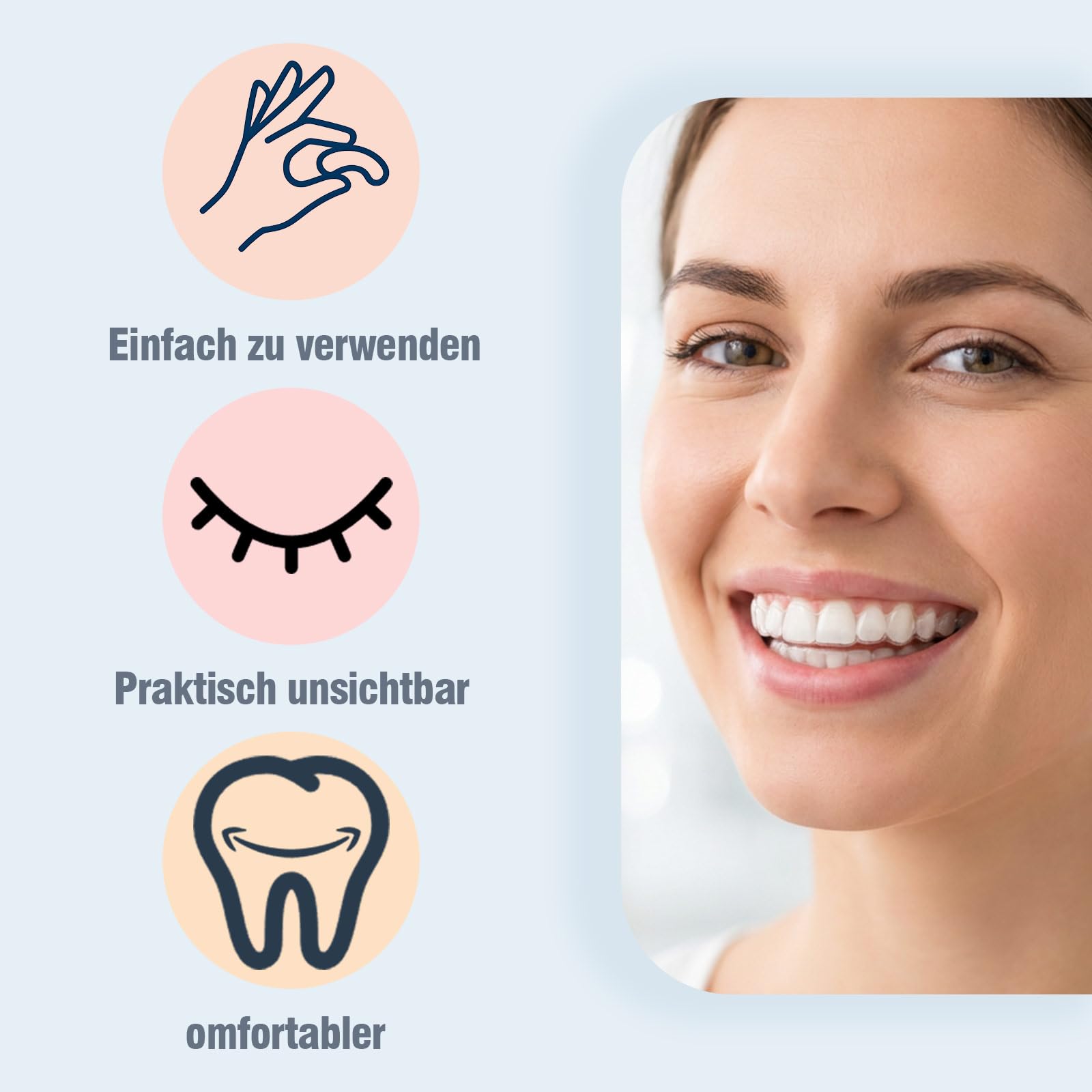 Retenedores dentales transparentes a medida para dientes, 2 unidades