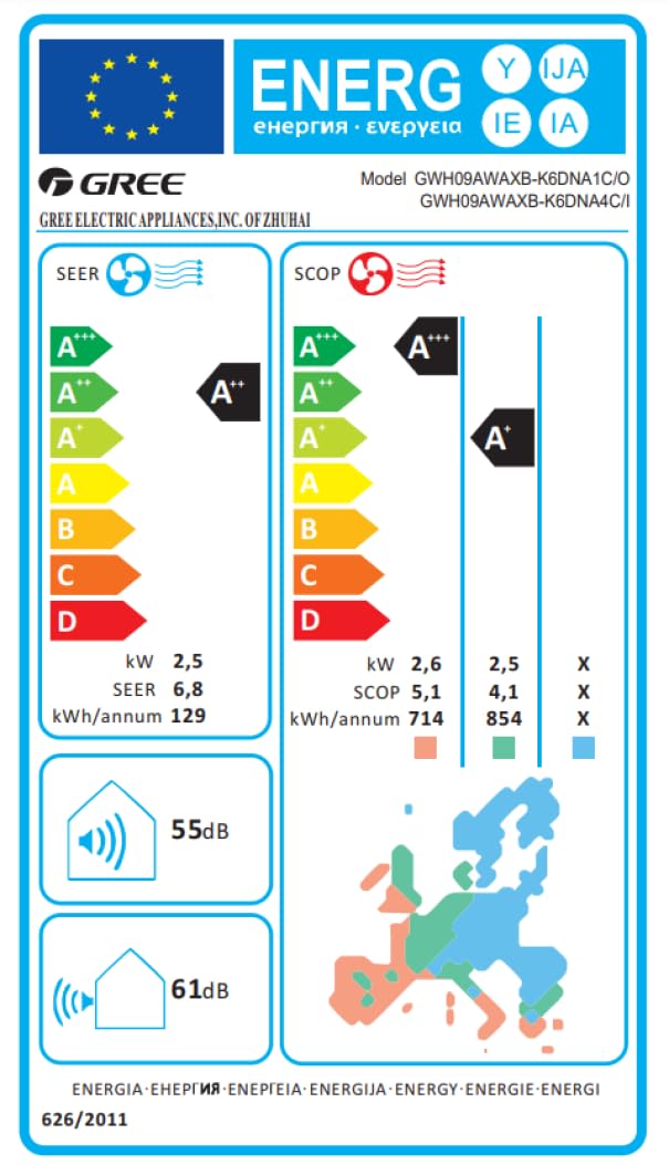 Climatizzatore Gree New Ari da 9000 btu inverter in R32 wifi con bluetooth A+++