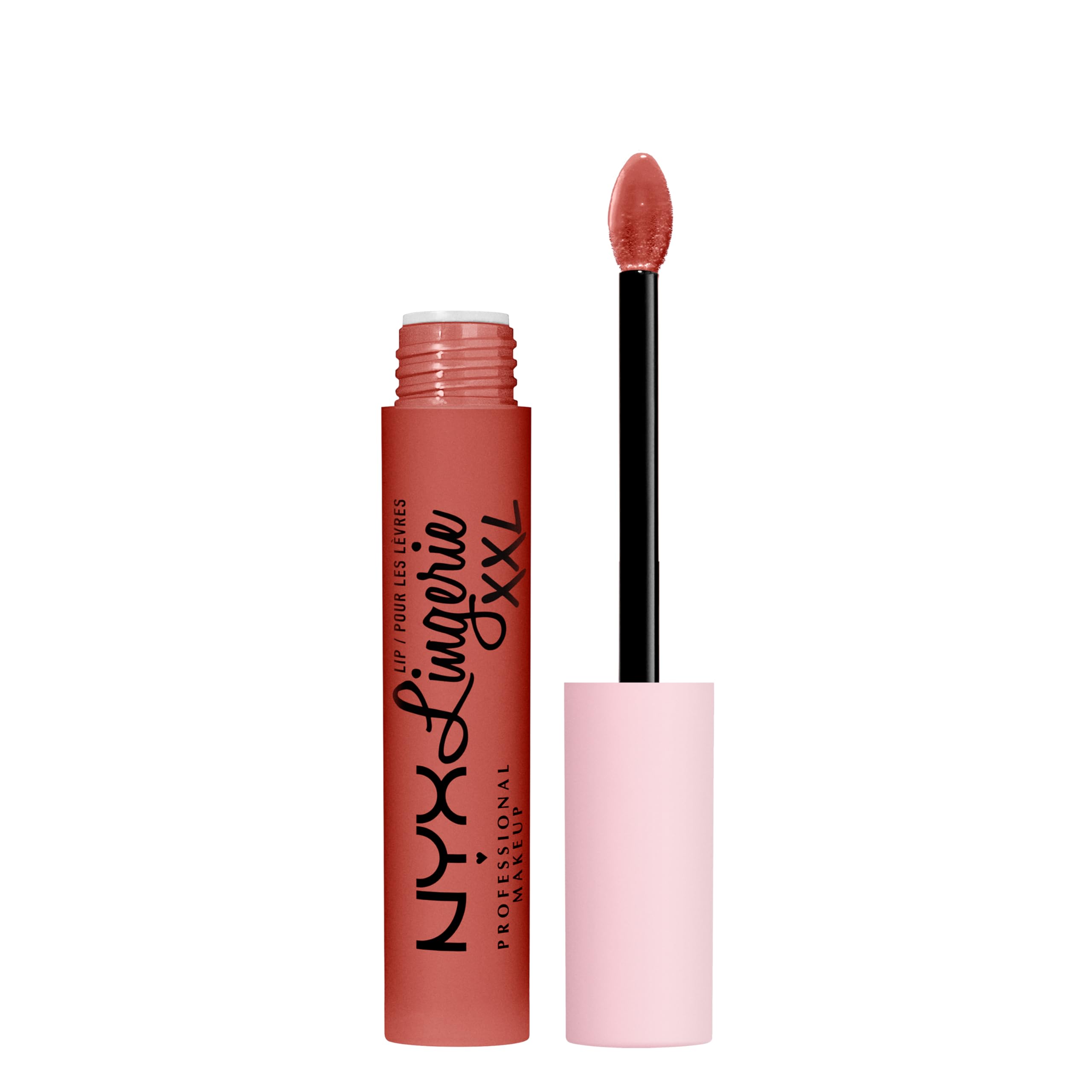 NYX Professional Makeup Lip Lingerie XXL, Long Lasting Matte Liquid Lipstick, Vegan Formula*, Peach Flirt