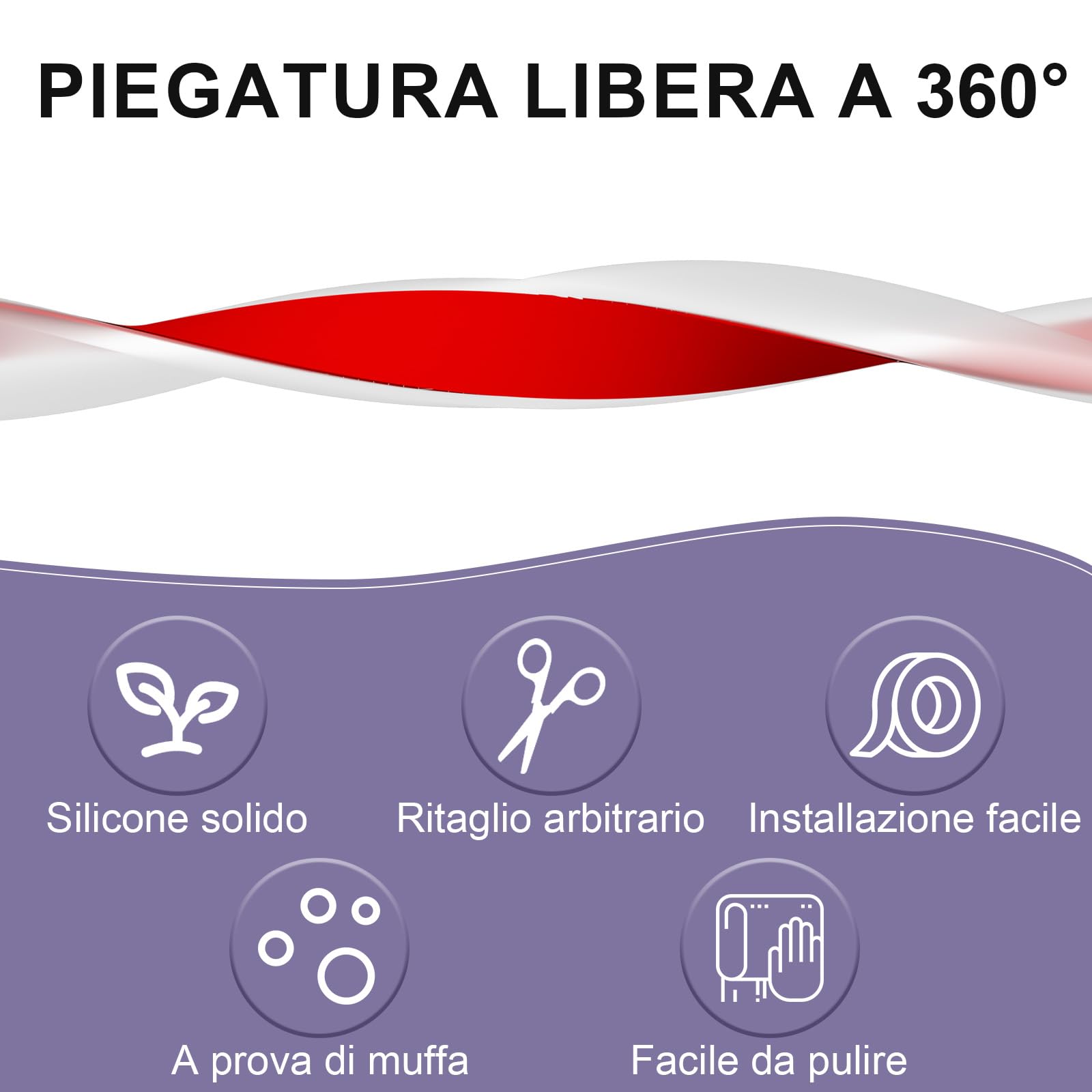 Barriera Doccia Ferma Acqua Silicone - Hzetuu Barriera Antiallagamento per Guarnizione Doccia Sottoporta, Guarnizioni Box Doccia Arresto Doccia Autoadesivo Bordo Doccia per Bagno (5M Trasparente)