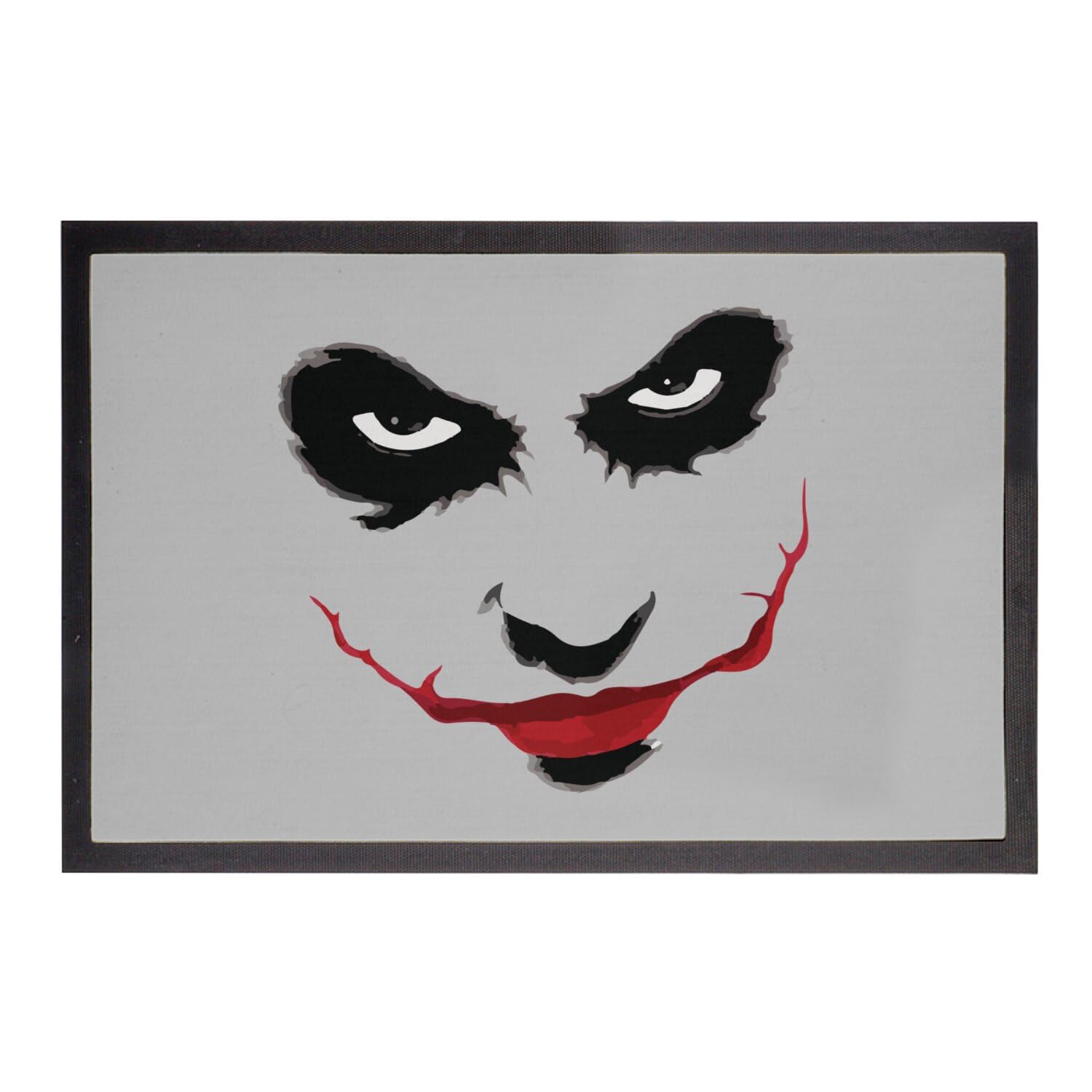 Paillasson Joker Clown Halloween Gris 60x40cm Imprimé Haute Définition Peur Épouvante