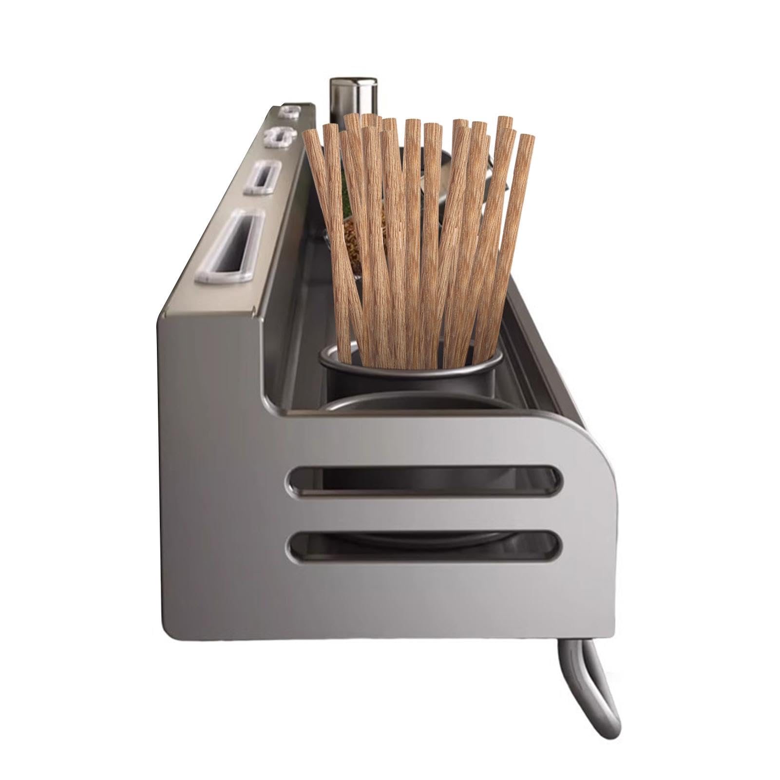 Estante de especias de pared para cocina, almacenamiento multifuncional para baño, lavandería, balcón, ahorro de espacio, esencial de cocina, estante elegante y para especias