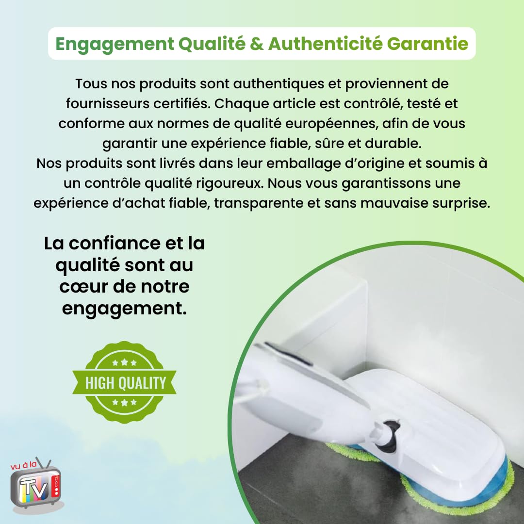 VENTEO - Serpillière Microfibre X 2 pour Nettoyeur Vapeur | Recharge Balai Vapeur | Disques Circulaires Lavables pour Entretien Sols Durs | Accessoire Textile Absorbant pour Nettoyage Vapeur