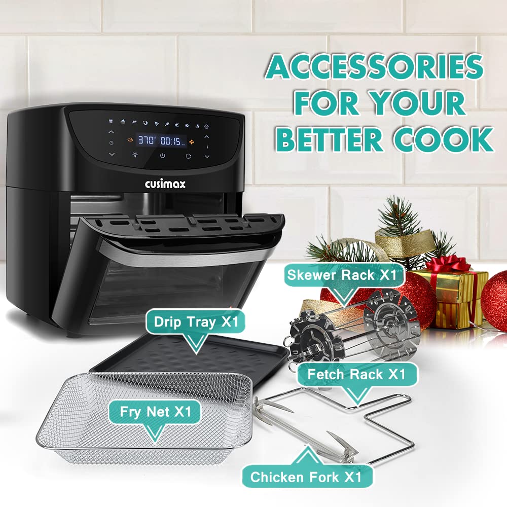 Air Fryer Oven Combo, 10in1 Air Fryer Convection Oven with Rotisserie