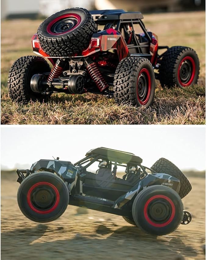 Image of RC Car, 1:16 Scale Remote Control Car, High Speed 4WD Electric Car with LED Light, 4X4 RC Off-Road Truck 38KM /H High Speed Racing Vehicle for Adults, Boys, Girls, Kids