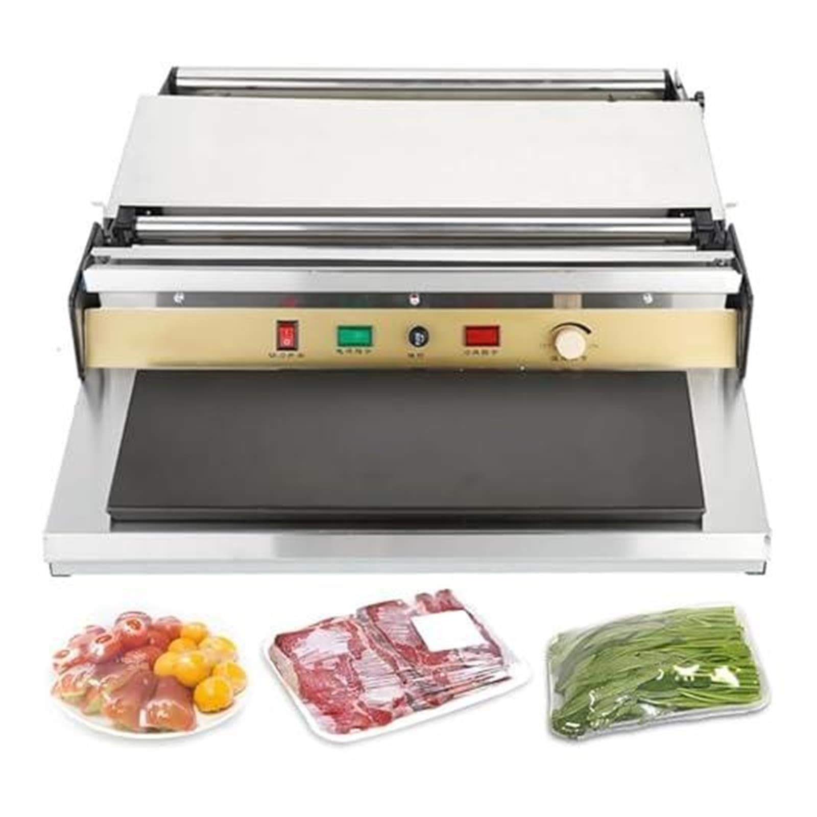 Envasadora de papel de aluminio, 300 W, alta temperatura, manual