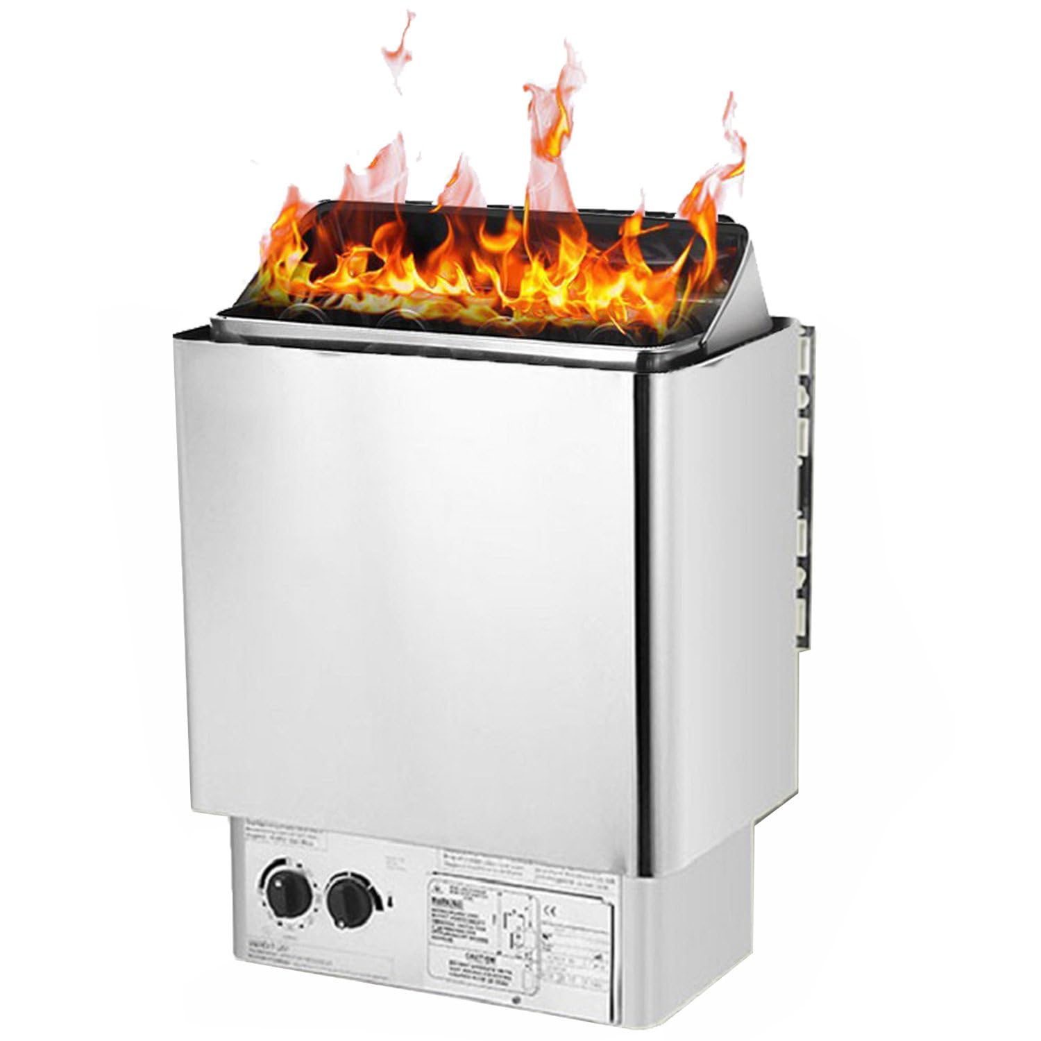 Calentador de Estufa de Sauna de Acero Inoxidable, Calentadores de Sauna eléctricos, Estufa de Sauna para baño de Vapor seco, Equipo de calefacción para Sala de Vapor de Sauna 6.0KW/380V