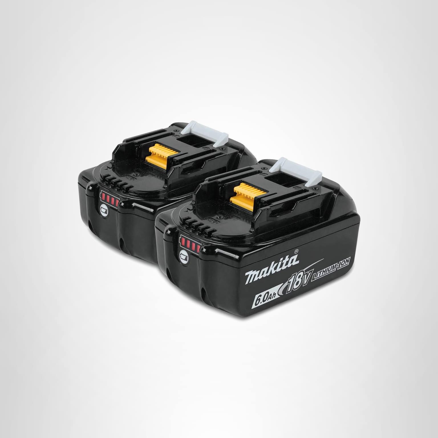 Makita BL1860B-2 18V LXT Lithium-Ion 6.0Ah Battery, 2/pk, Black
