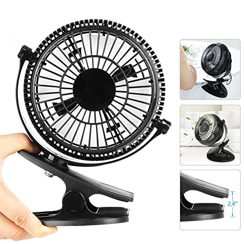 Mini ventilatore portatile con Clip, Rotazione a