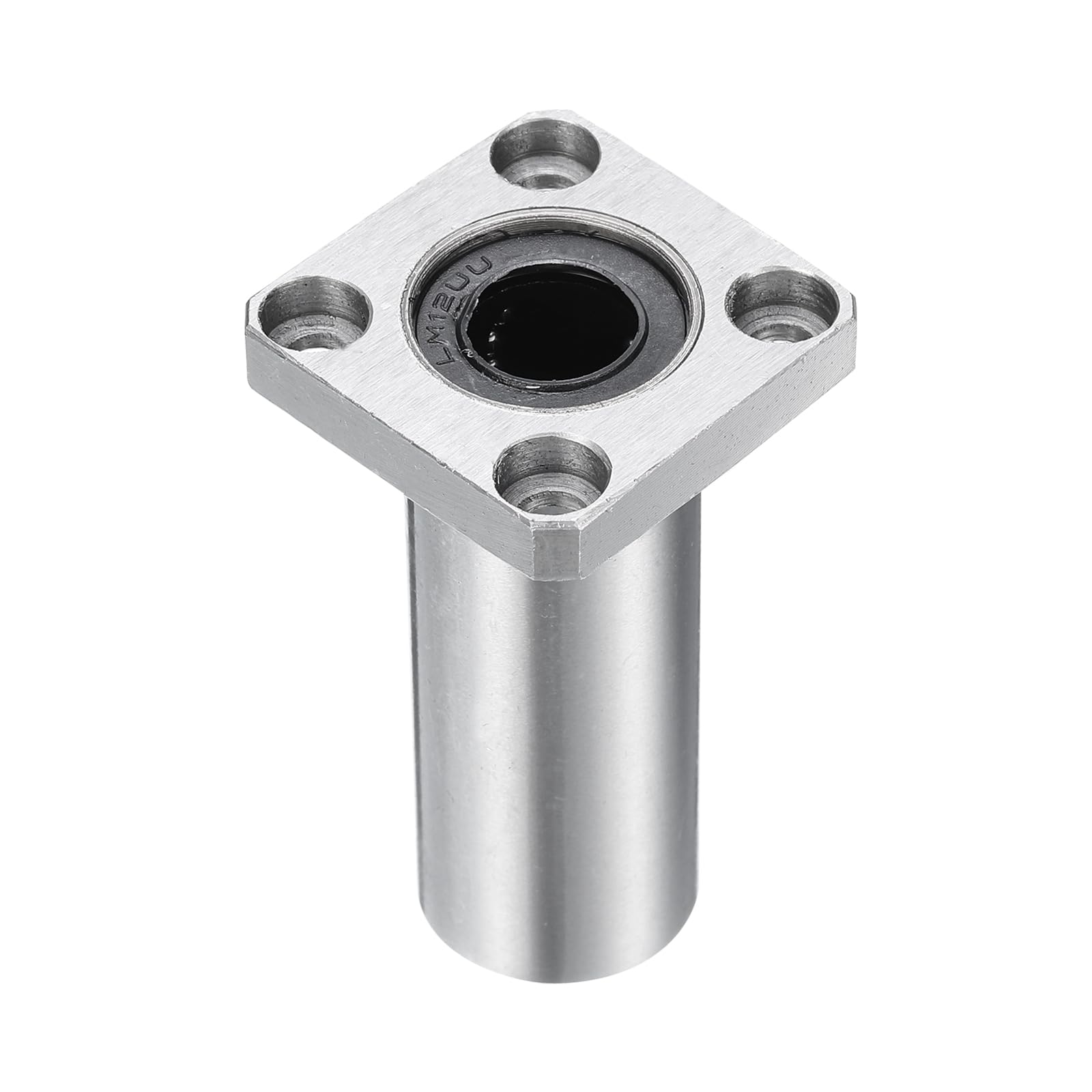 QUARKZMAN LMK12LUU Roulements à Billes Linéaires 12mm Alésage 21mm OD 57mm Longueur Extra Long Carré Cage en Acier à Bride pour Machine CNC et Imprimante 3D