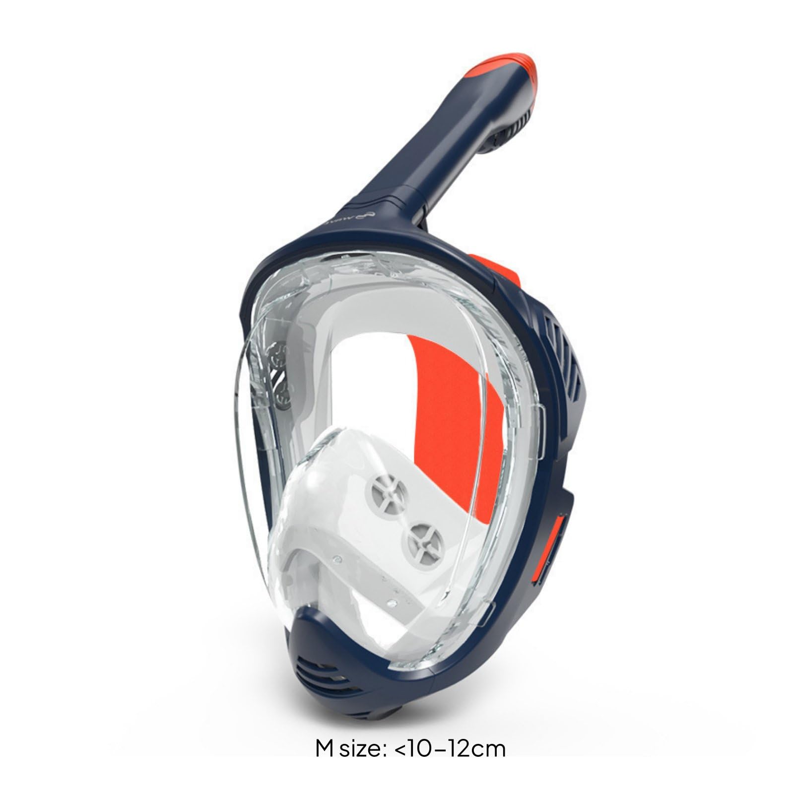 Baoblaze Máscara de Buceo con Snorkel Completo Gafas Visor con Tubo Seco Que Bloquea de Visión Amplia y Silicona Confortable Estructura Plegable Adecuada para , Negro Naranja , M