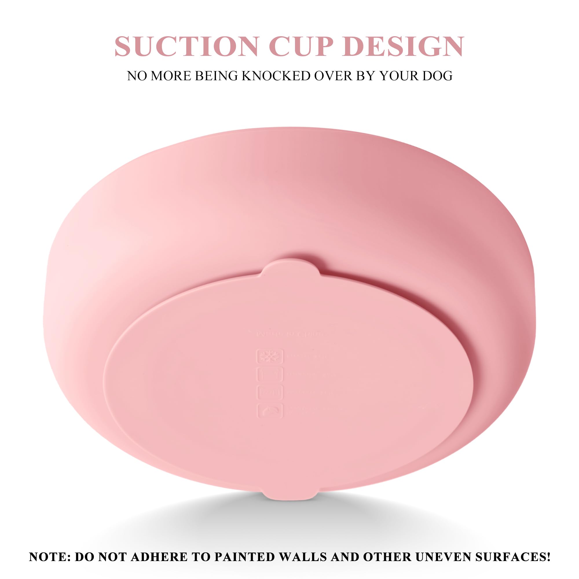 Coomazy Ciotola per cani XL, in silicone, con ventose, per alimentazione lenta, design antiscivolo, riduce noia e ansia, adatta per cani di taglia grande, rosa