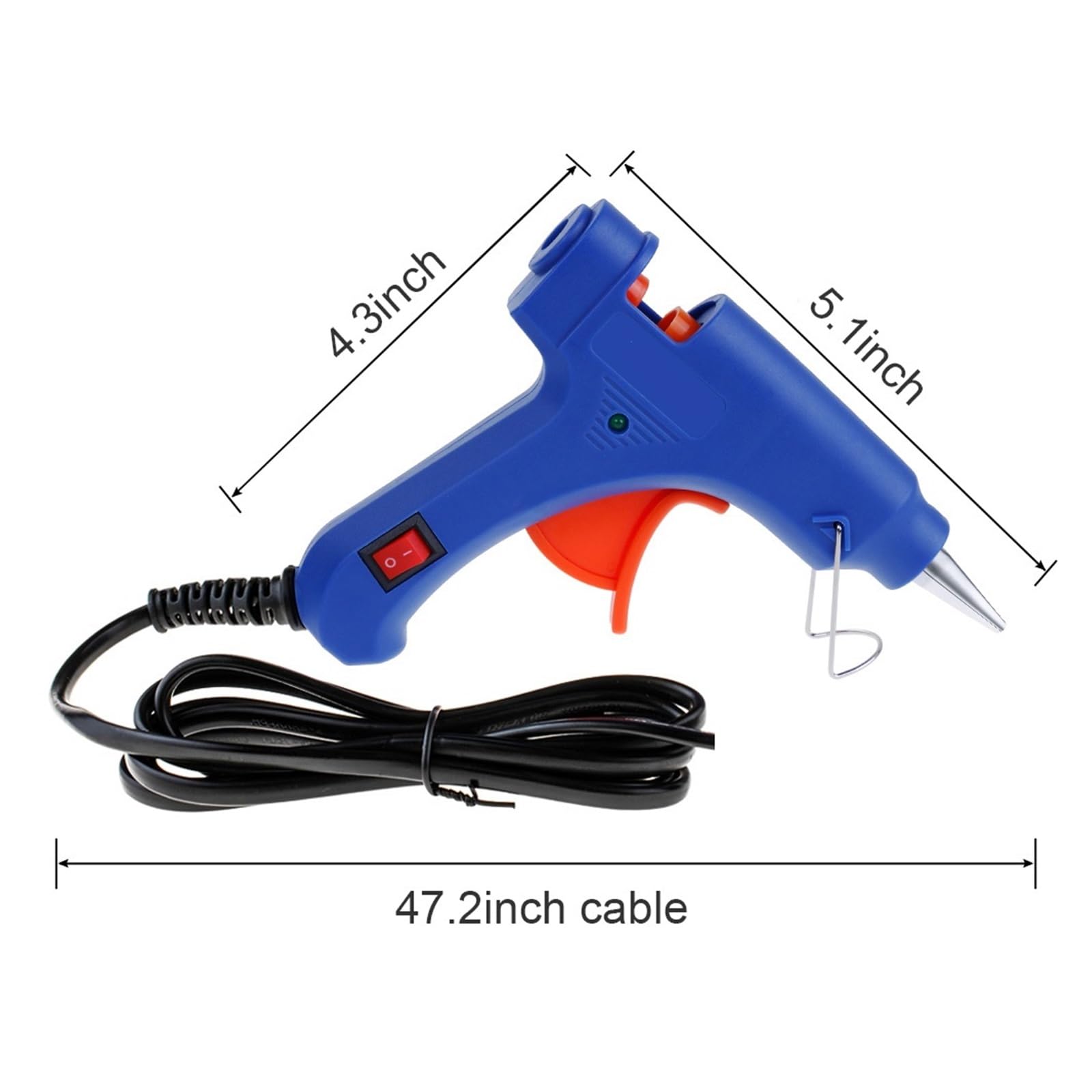 Pistola For Colla A Caldo Da 20 W Con Stick Di Trasparente 7 Mm Mini US/EU Strumento Riparazione For A Temperatura Elettrica Calore Speciale Sti Riscaldamento Rapido(Set 5)
