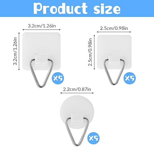 Miniatura 2 de 15 ganchos adhesivos transparentes, ganchos de techo autoadhesivos para colgar sin taladrar, gancho extraíble de cumpleaños, gancho de calcomanías