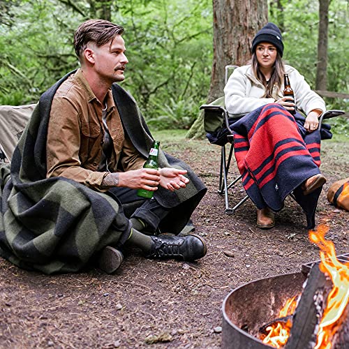 Image of Arcturus Military Wool Blanket - Warm, Thick, Washable - Great for Outdoors, Camping, Stadium Blanket, Picnics, Travel - Car & Bushcraft Survival Kits