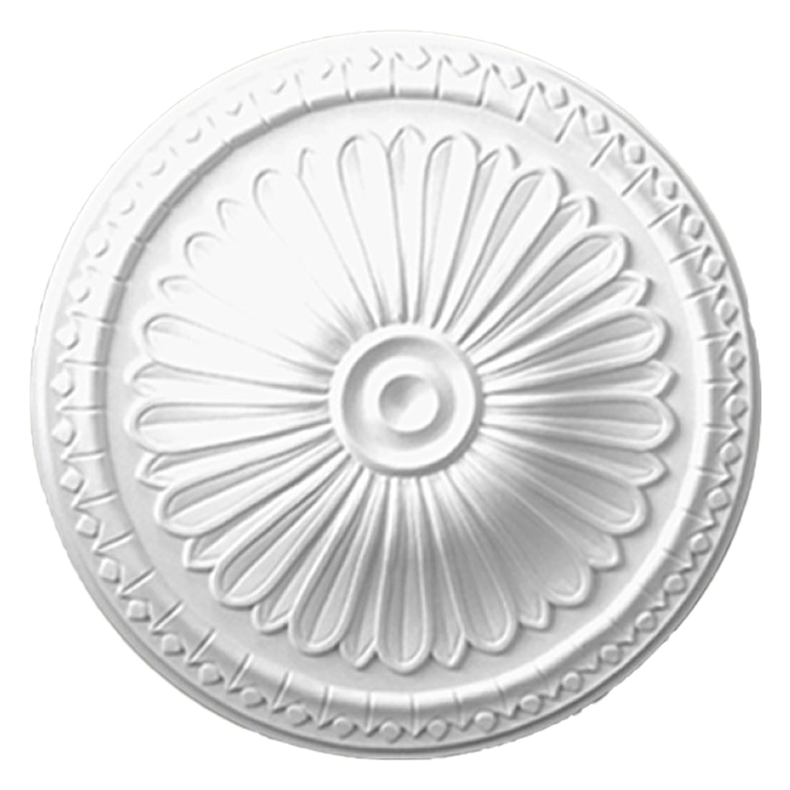 Foelanne White D White Round Pu Ceiling Medallion Multiple Sizes(,38Cm)