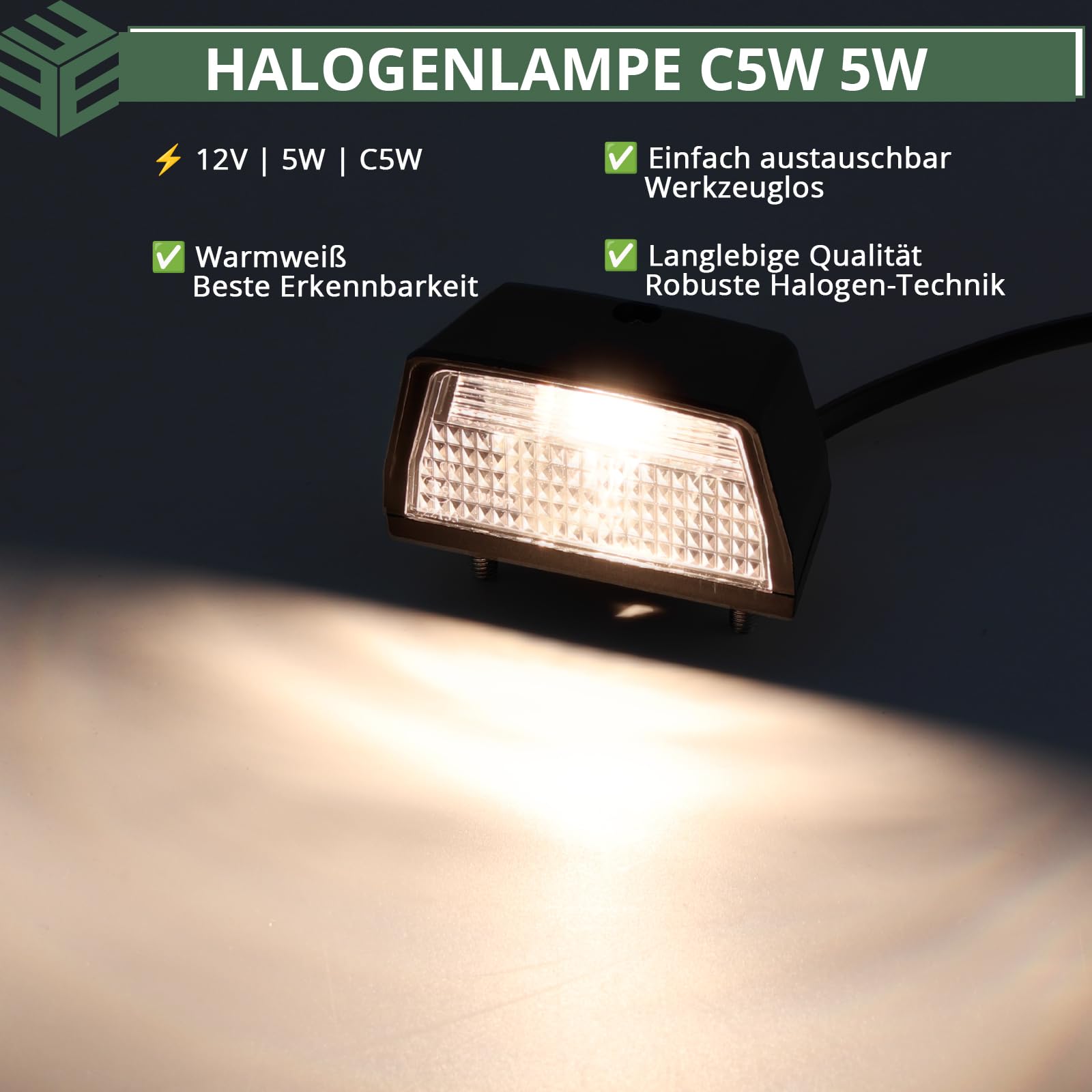 EYPINS 2 x oświetlenie tablicy rejestracyjnej, IP54, 12 V, certyfikat E, do przyczep, ciężarówek, motocykli – czarne oświetlenie tablicy rejestracyjnej