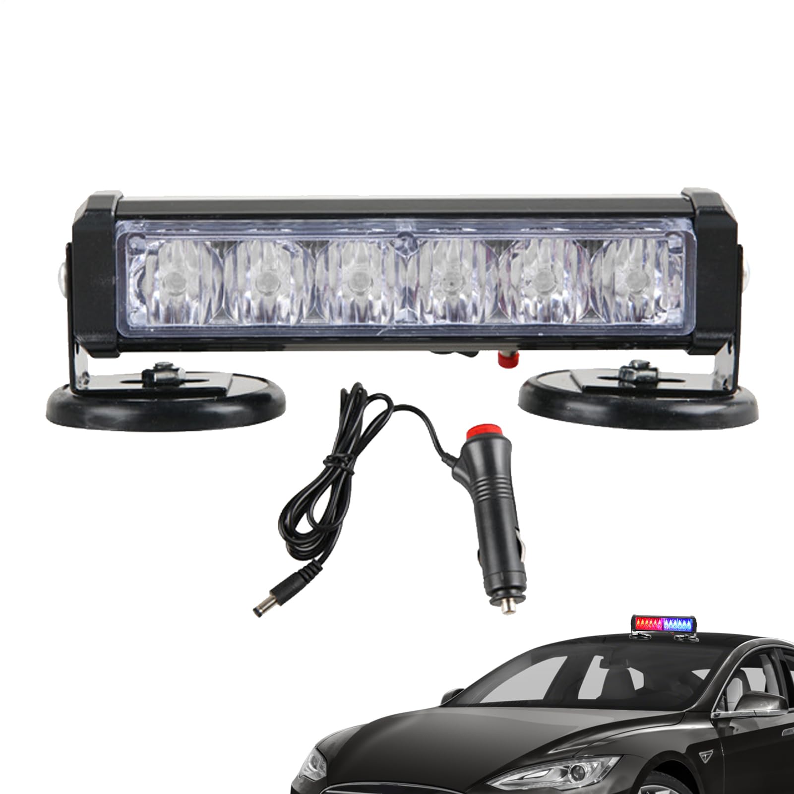 Generico Forte luce magnetica per auto, barra luminosa a LED magnetica per veicoli | Luce impermeabile,Spia ricaricabile, luce flash di emergenza per carrozzeria