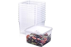SHPii 88 oz. Square Freezer Containers with Lids