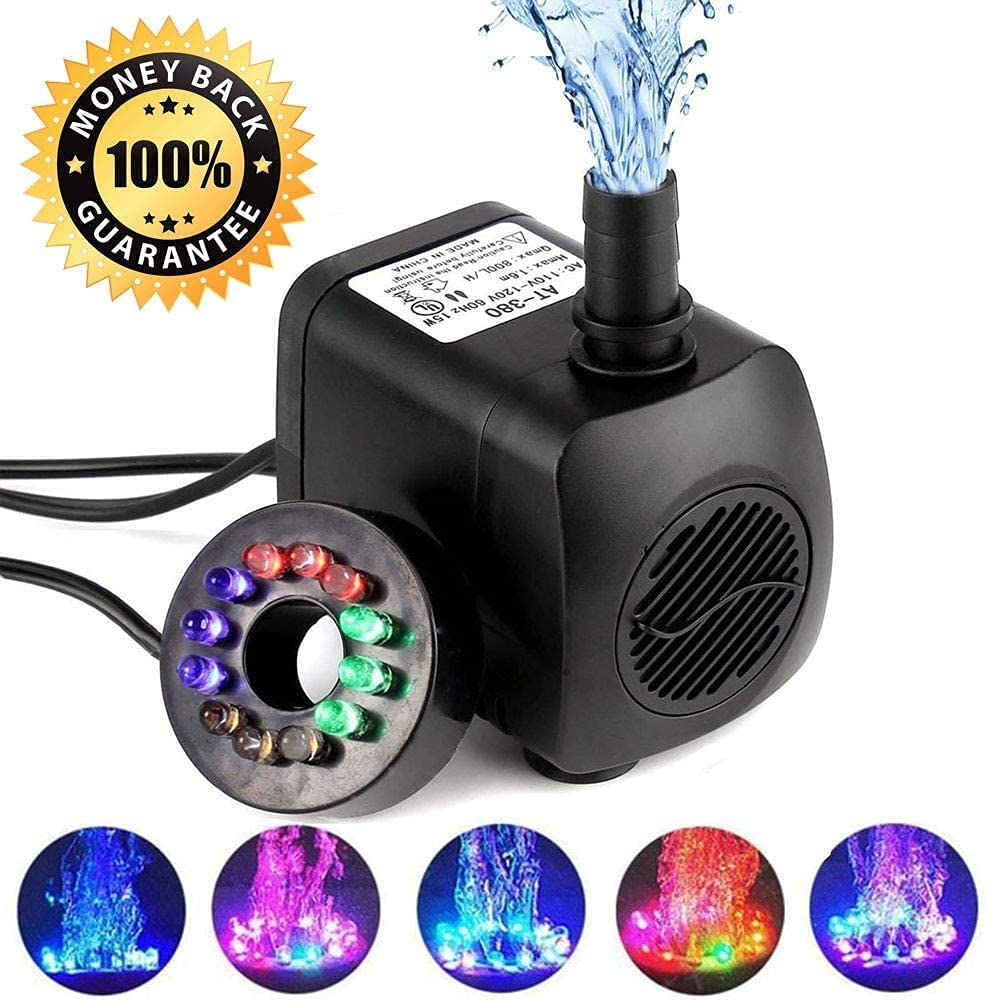 Knifel Springbrunnenpumpe 10W 600L/H Schutz vor überhitzung Funktion Ultra Leise
