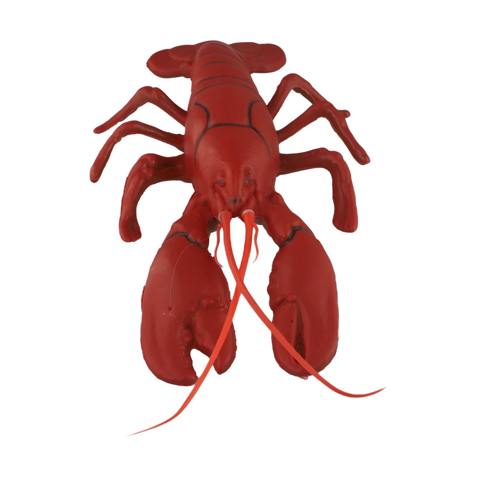Modelo realista de decoración de langosta de plástico para cocina, restaurante de mariscos, decoración de fiesta, 36 cm x 13 cm, adorno de langosta artificial rojo vibrante, diseño realista