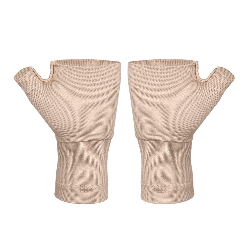 TOFBS 1 par Muñeca Soporte para El Pulgar Manga Artritis Guantes de Compresión sin Dedos Muñequera para La Artritis Terapia Del Túnel Carpiano Alivio Del Dolor de Muñeca Efecto de Calor (Color L)