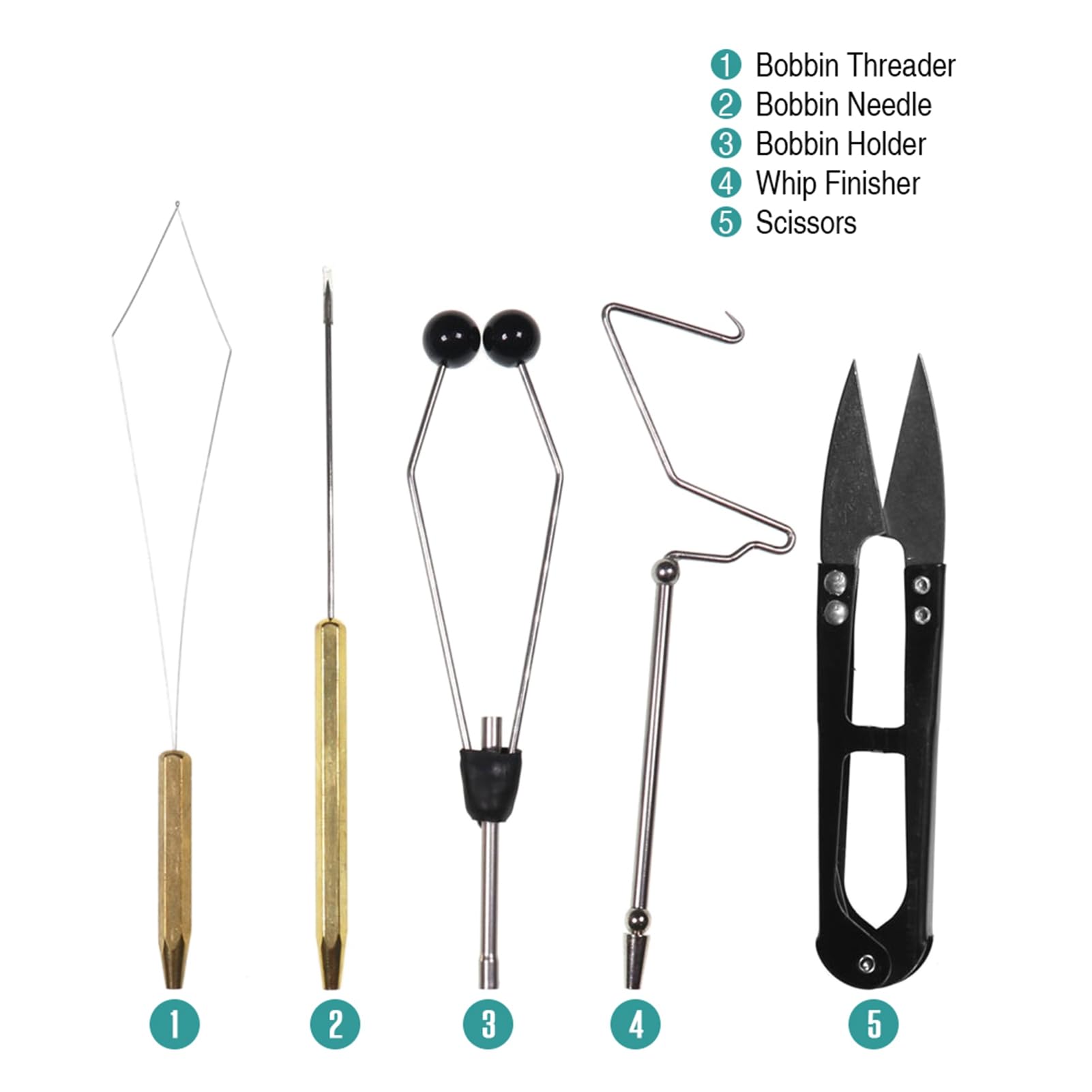 Dioche Kit d'attache de Mouche, Outil Pratique d'attache de Mouche Outils de Pêche à la Mouche Attachant à la Mouche Support de Fil de Canette pour Outil de Fabrication de Leurre