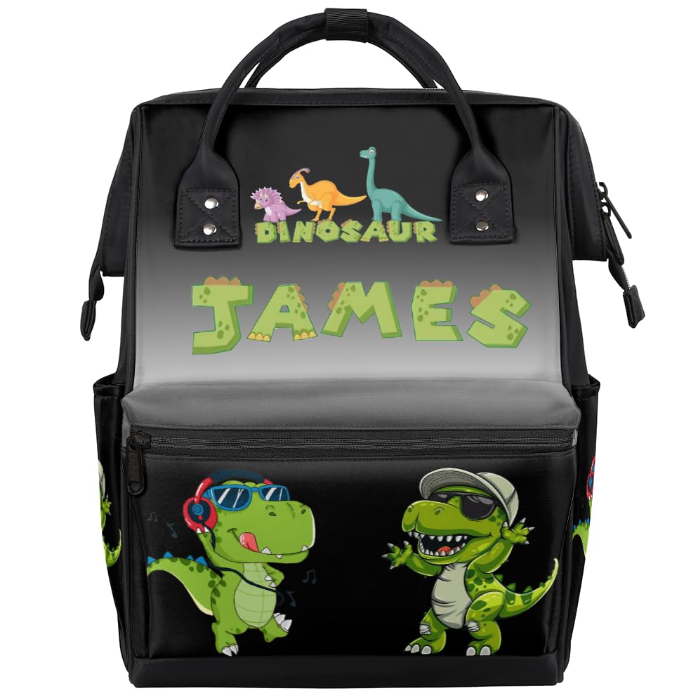 Image of Diaper-Bag-Backpack for Baby Customized Dinosaur Baby Bag as Gifts for New Dad Mom Nappy-Backpack for Newborn-Gifts