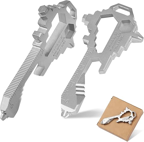 Herda Llavero multiherramienta Herramienta EDC con más de 17 funciones de regalos Llavero pequeño abridor de botellas con destornillador, llave