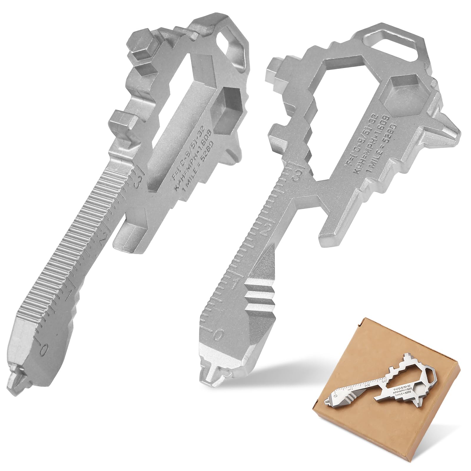 Herda Keychain Multitool – EDC Tool with 17+ Functions Gifts| Small Bottle Opener keychain with Screwdriver,Wrench,and Box Cutter for Travel,Outdoor,