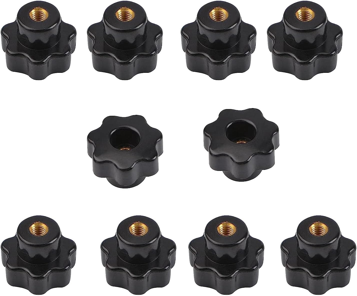 Sopepoyie M5 Star Through Hole Knob Female Thread Nut