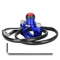 Vista 9 de RUTU Botón universal CNC para interruptor de arranque de motor de motocicleta con placa trasera de montaje para KLX450 KLX250 KLX110 CR125 CRF250