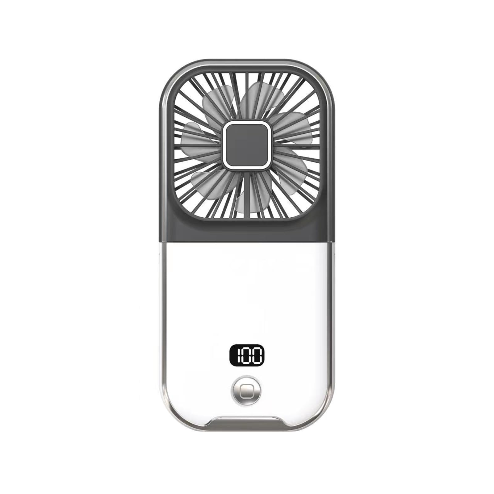 Kalttoy Portable Digital Display Fan 3000mAh Battery Powered Hand-Held Desktop USB Fan Small Folding 4 Speeds Electric Usb Rechargeable Handheld
