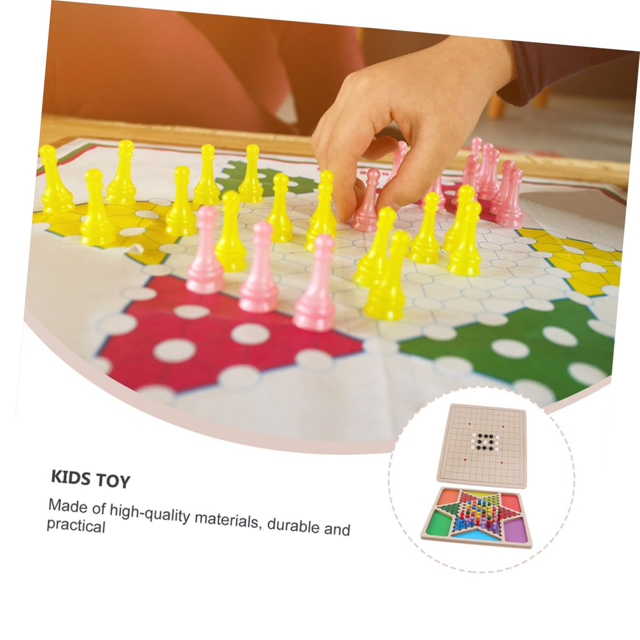 POPETPOP Jeu de Dames en Bois, Jouet Éducatif pour Garçon et Filles, Léger et Sûr, pour Jouer en Famille et Développer la Stratégie