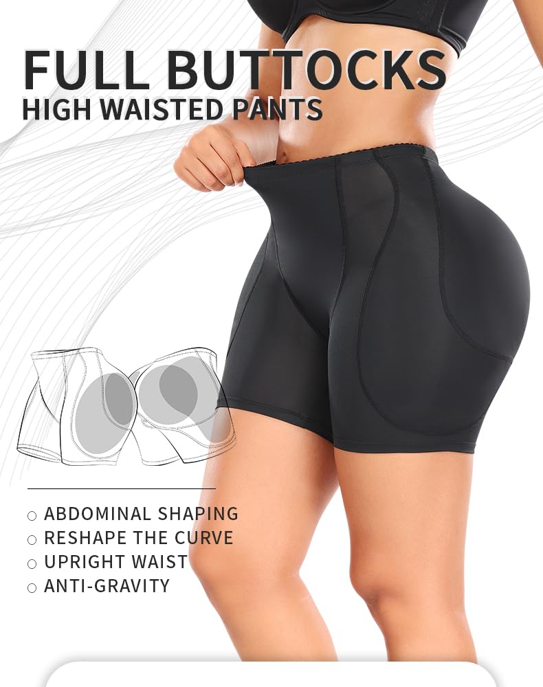 Shorts Sagomati Mutande Contenitive Belle Natiche Culo Finto Corpo Perfetto Pantaloncini Cuscino Rimovibile