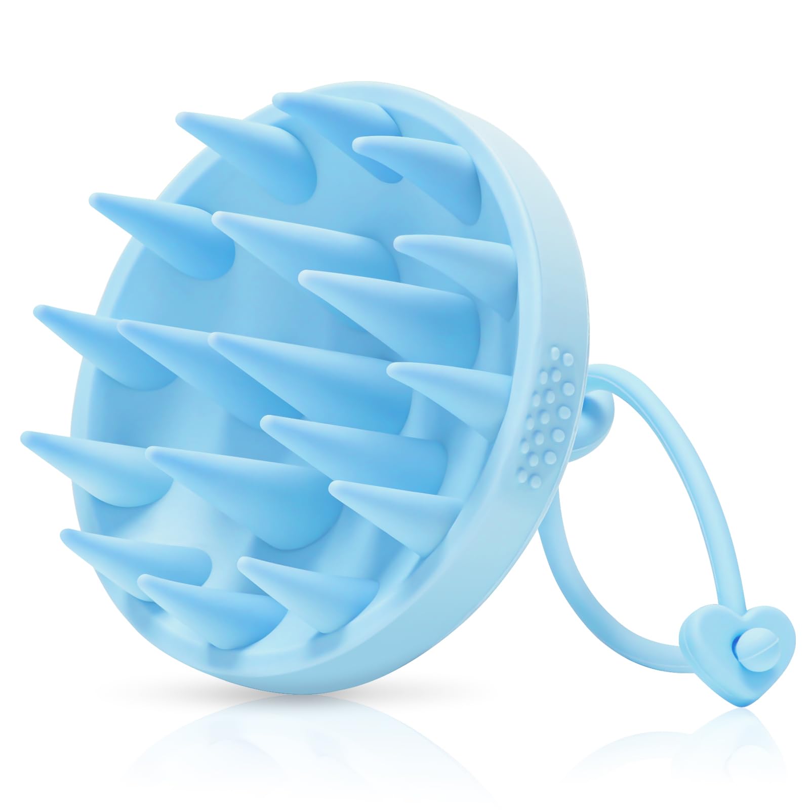 Alyvisun Scalp Massager, Soft Silicone Scalp Massager Brush for Hair Growth | Head Relaxation and Cleansing | Scalp Exfoliation - Blue