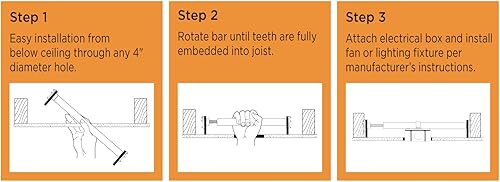 Miniatura 2 de Westinghouse Lighting 0140000 Saf-T-Brace para ventiladores de techo