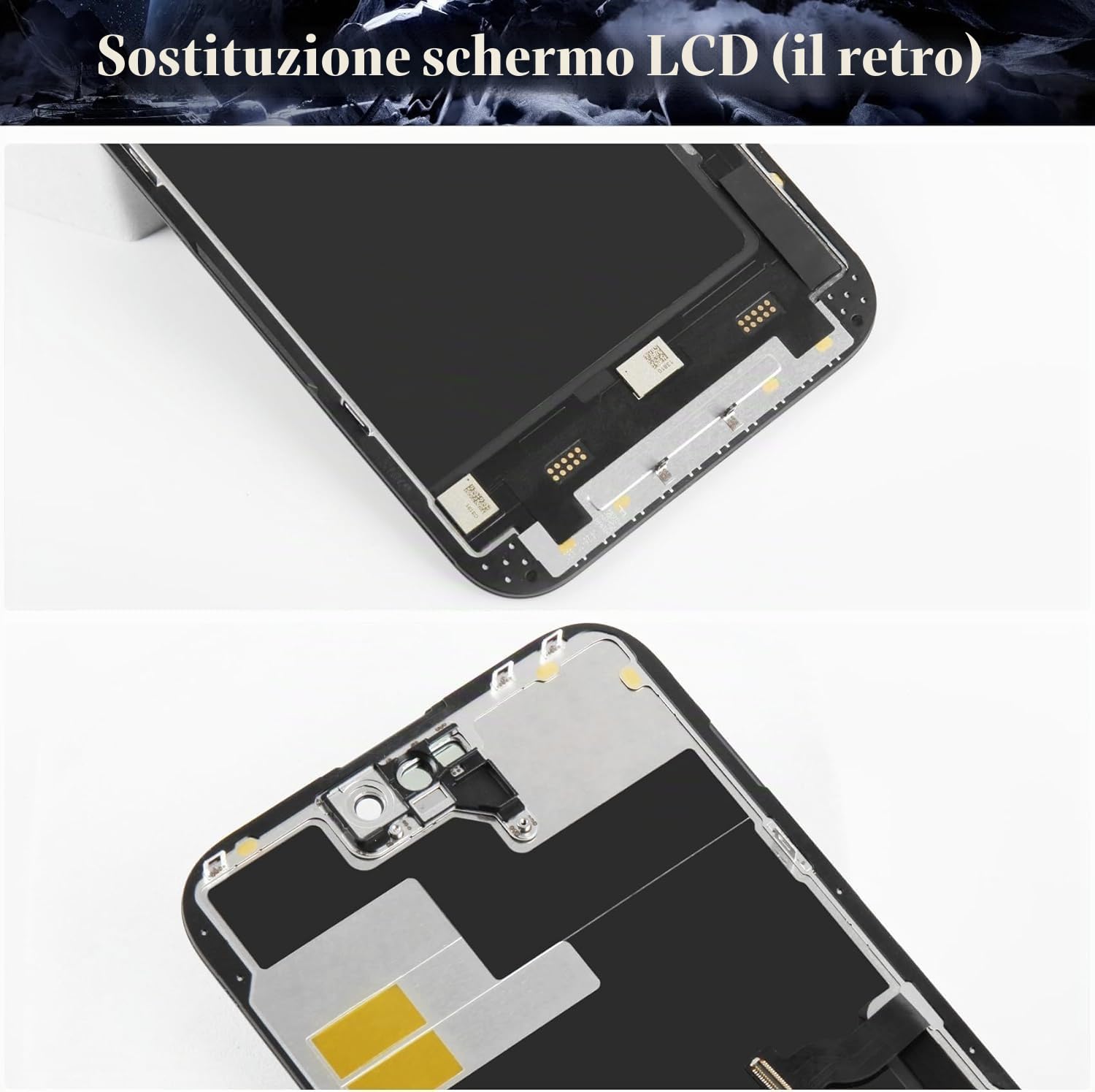 Schermo LCD TFT per iPhone 14 Pro Max per iPhone 14 Pro Max Sostituzione dello schermo A2894 A2893 A2895 Digitizer Touch Screen Assembly Kit di riparazione (nero, senza cornice)