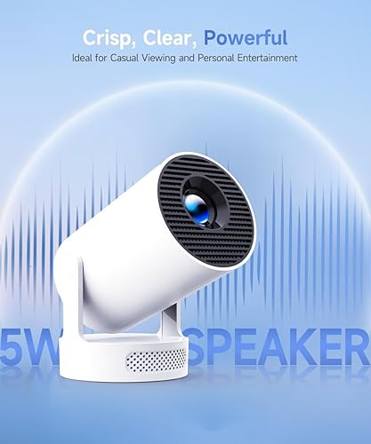 Miniatura 3 de Magcubic Mini proyector actualizado 2025 4K compatible con WiFi 6 y Bluetooth 5.4, altavoz base de sonido de 5 W, proyector portátil con Keystone