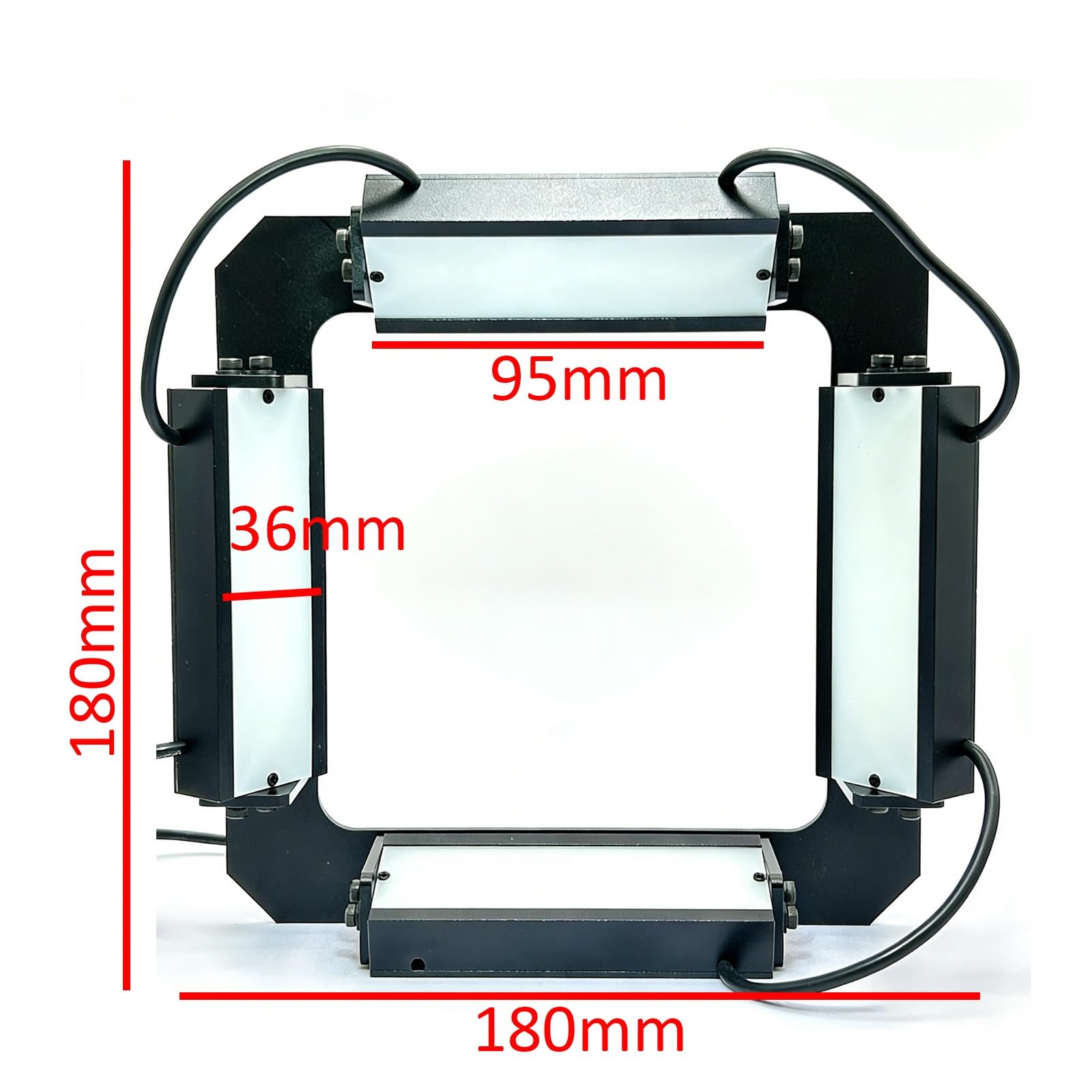Fuente de luz LED para microscopio, brillo ajustable, ángulo de 90°, rosca M3, combinación de 4 lados para microscopios estéreo y cámaras